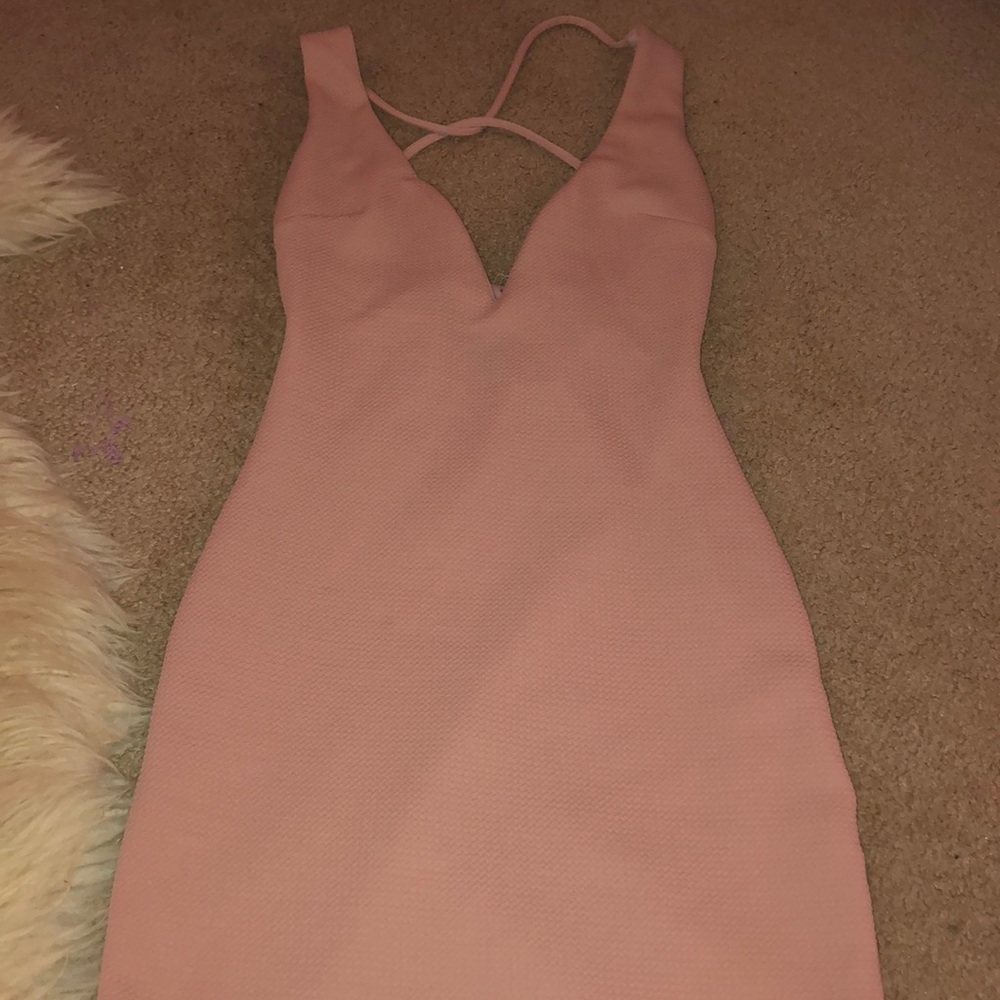 Light pink bodycon dress from Charlotte Russe